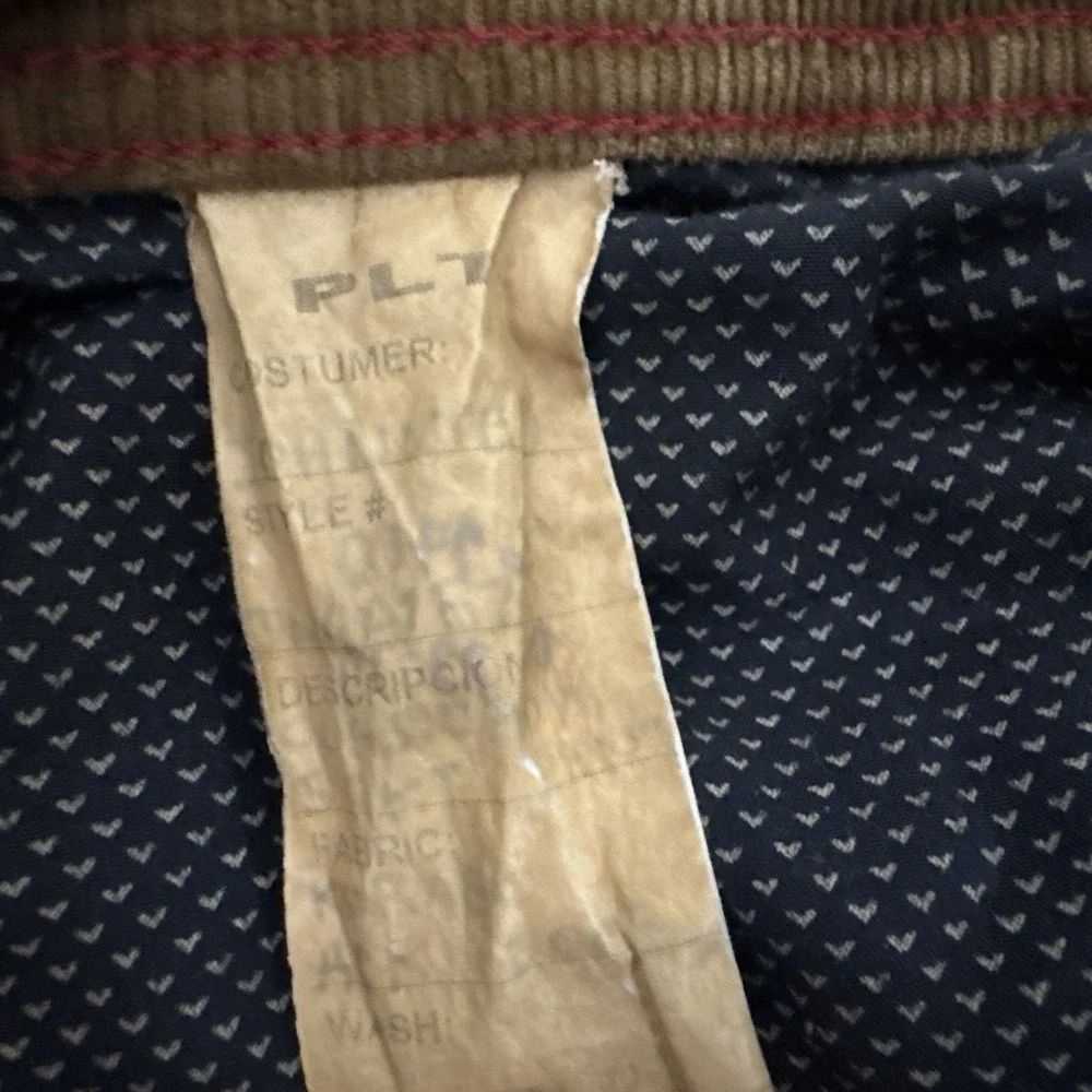 johnnie-O Corduroy Pants Mens‎ 33x34 (33x31) Grunge Raw Hem Straight Minimalist